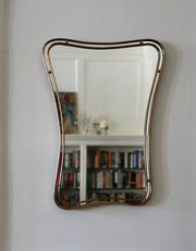 Italian Gio Ponti Style Brass Mirror (1950s)