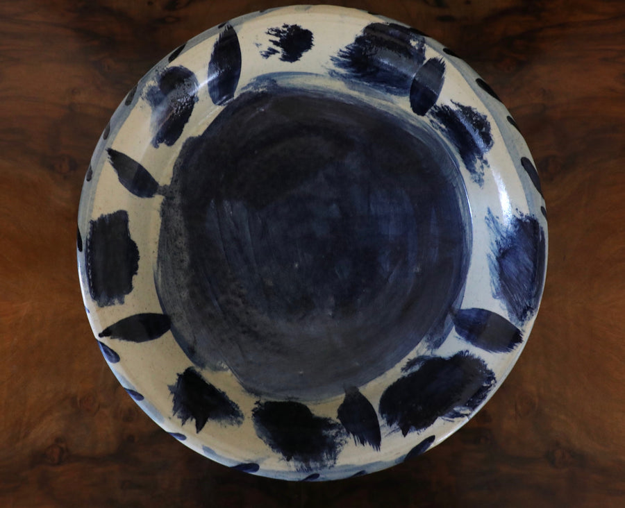 David Garland, Blue and White Glazed Earthenware Bowl (c. 1980s)