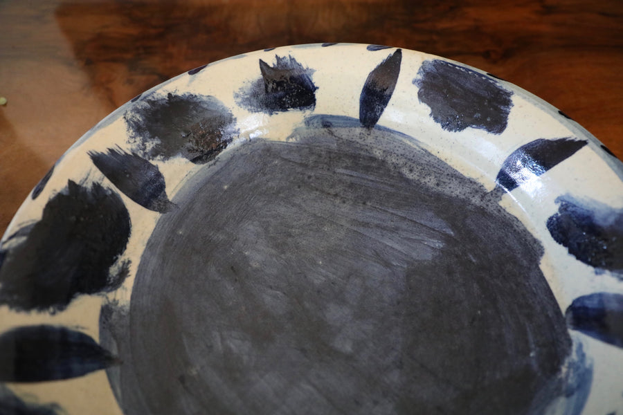 David Garland, Blue and White Glazed Earthenware Bowl (c. 1980s)