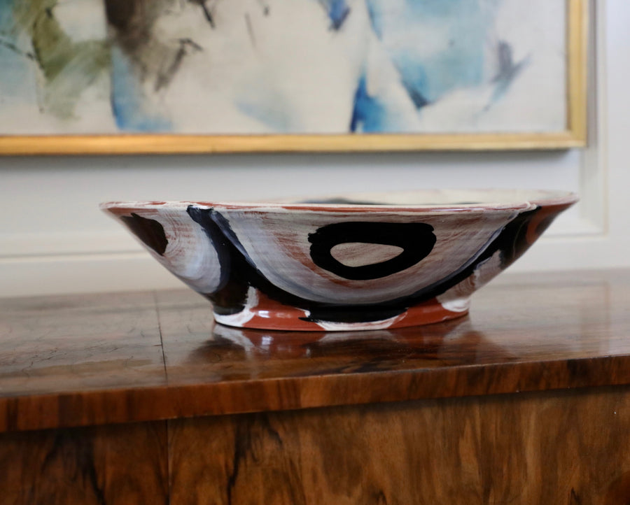 Don Nakamura, Large Shallow Terracotta Bowl (late 20th century)