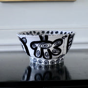 Don Nakamura, Black and White Glazed Terracotta Bowl (late 20th century)