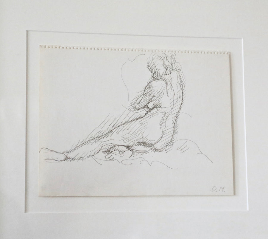 Dora Maar, Untitled Drawing of Reclining Woman