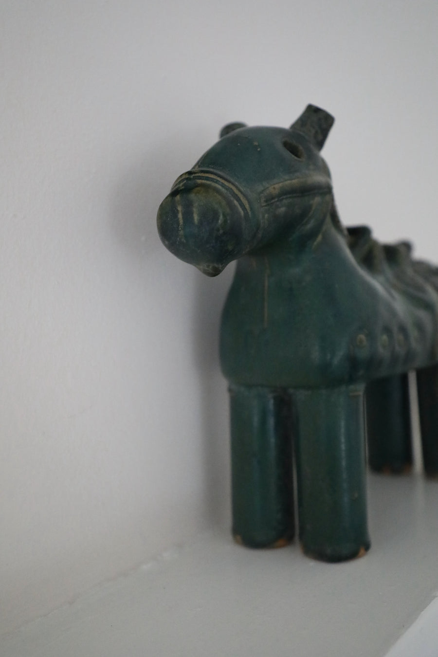 Antique Chinese Glazed Ceramic Horse Figurine