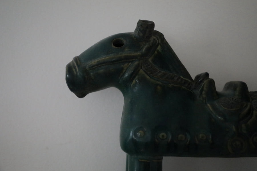 Antique Chinese Glazed Ceramic Horse Figurine