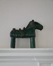 Antique Chinese Glazed Ceramic Horse Figurine