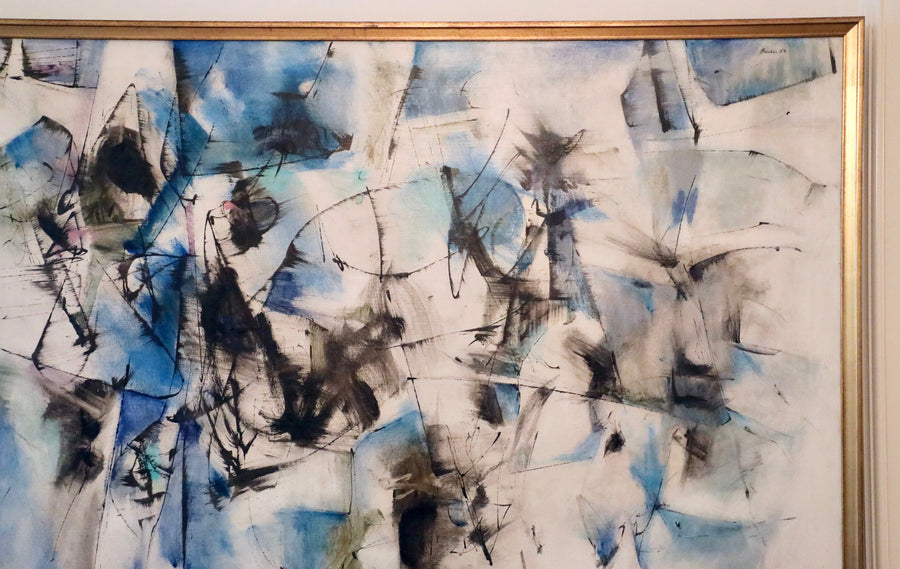 Walter William Barker, Untitled Abstract Oil on Canvas (1954)