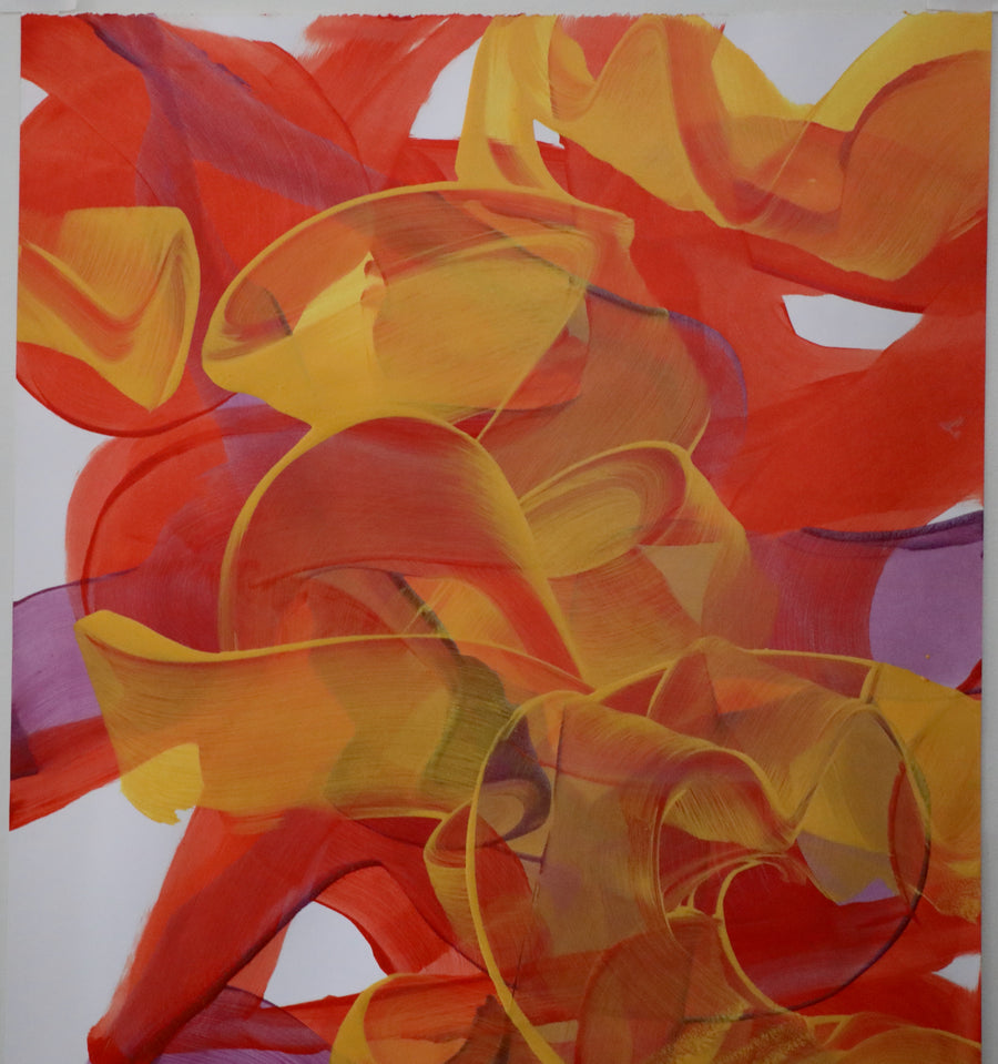 Sheldon Berlyn, Abstract Oil on Paper (1997)