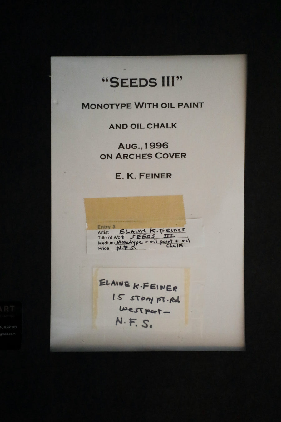 Elaine Kaufman Feiner, Seeds III (1996)