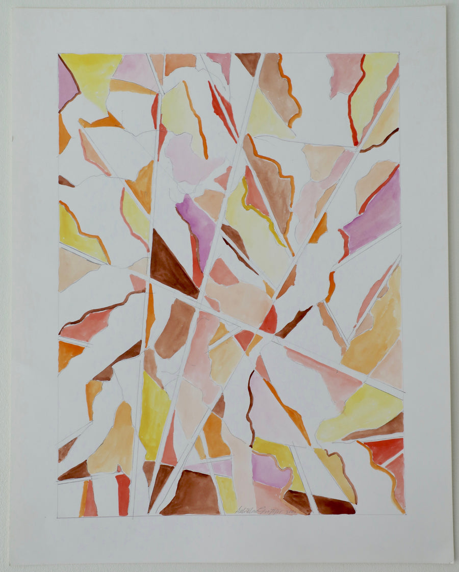 Salvatore Grippi, Abstract Geometric Work on Paper on Paper (2001)