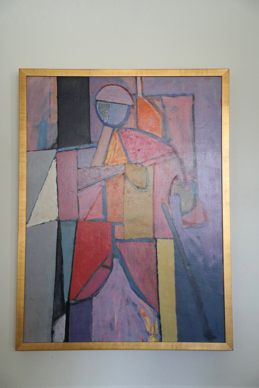 Irving Haynes, Figural Acrylic on Paper Laid to Board (1987)