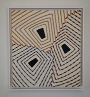 Rex Lau, Abstract Geometric Oil on Wood Panel (2010)