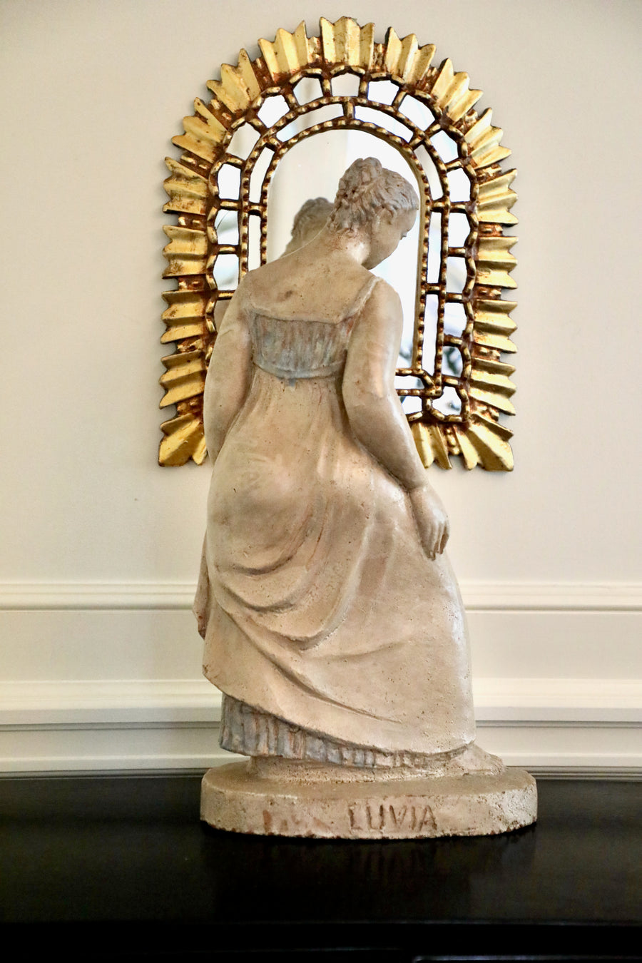 Clivia Calder Morrison, Glazed Terracotta Sculpture of a Woman (c. 1930s)