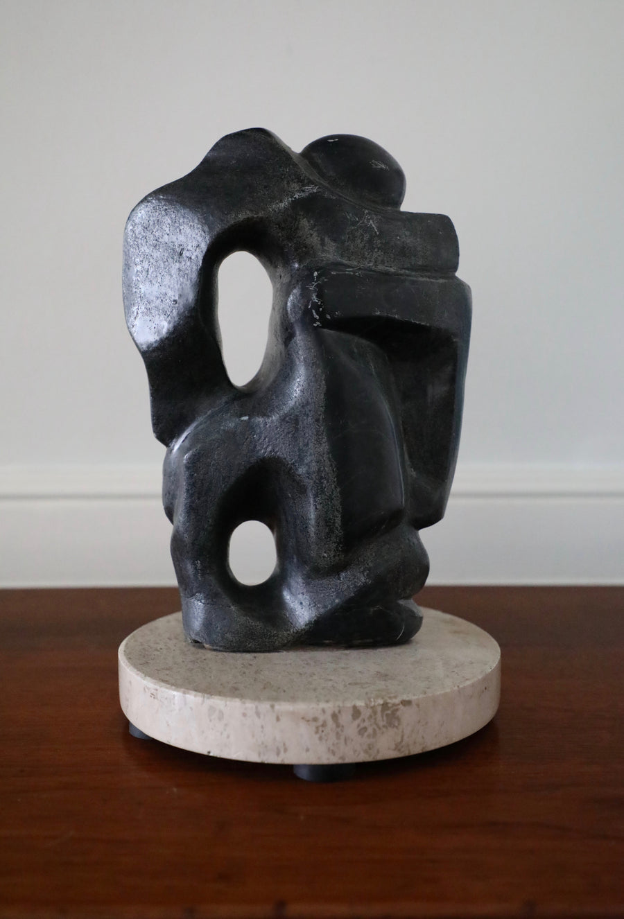 Carved Abstract Figural Stone Sculpture (mid century)