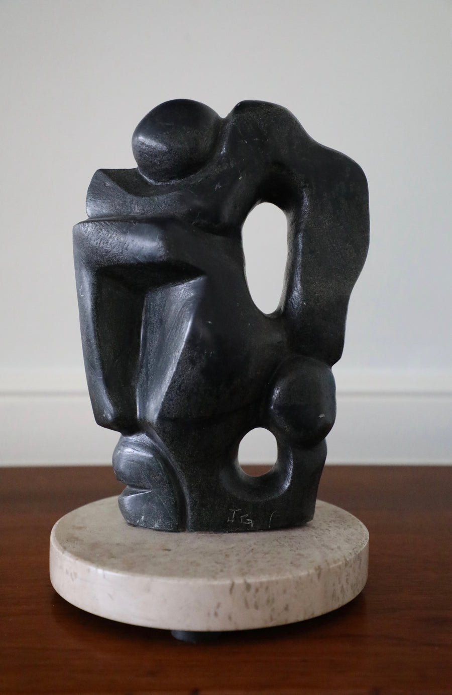 Carved Abstract Figural Stone Sculpture (mid century)