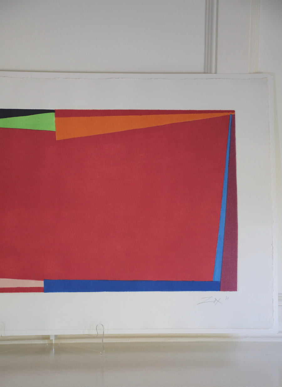 Larry Zox, Untitled Abstract Geometric Aquatint (1971)