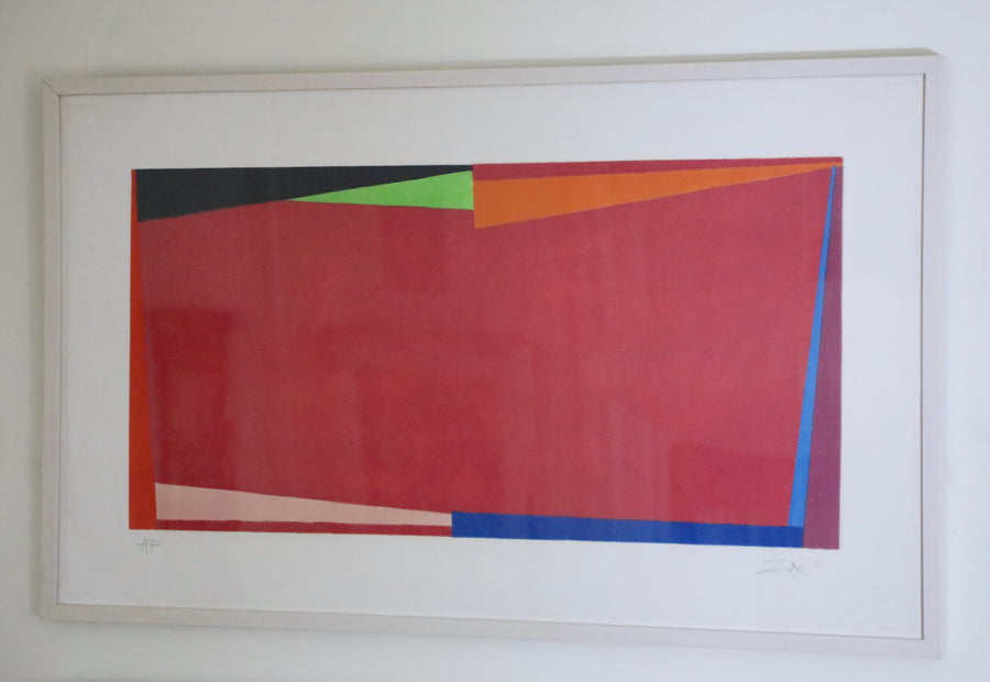 Larry Zox, Untitled Abstract Geometric Aquatint (1971)