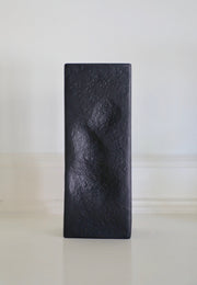 Martin Freyer, Rectangular Black Textured Vase (1960s-1970s)