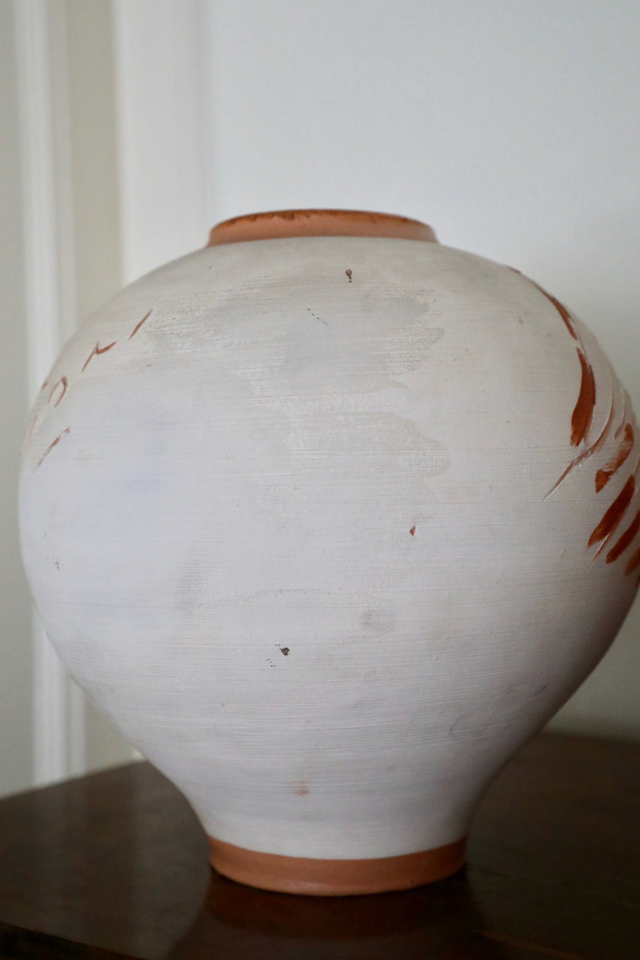 Reuben Nakian and James Burt, Incised White Terracotta Vase Depicting Leda and the Swan (1984)