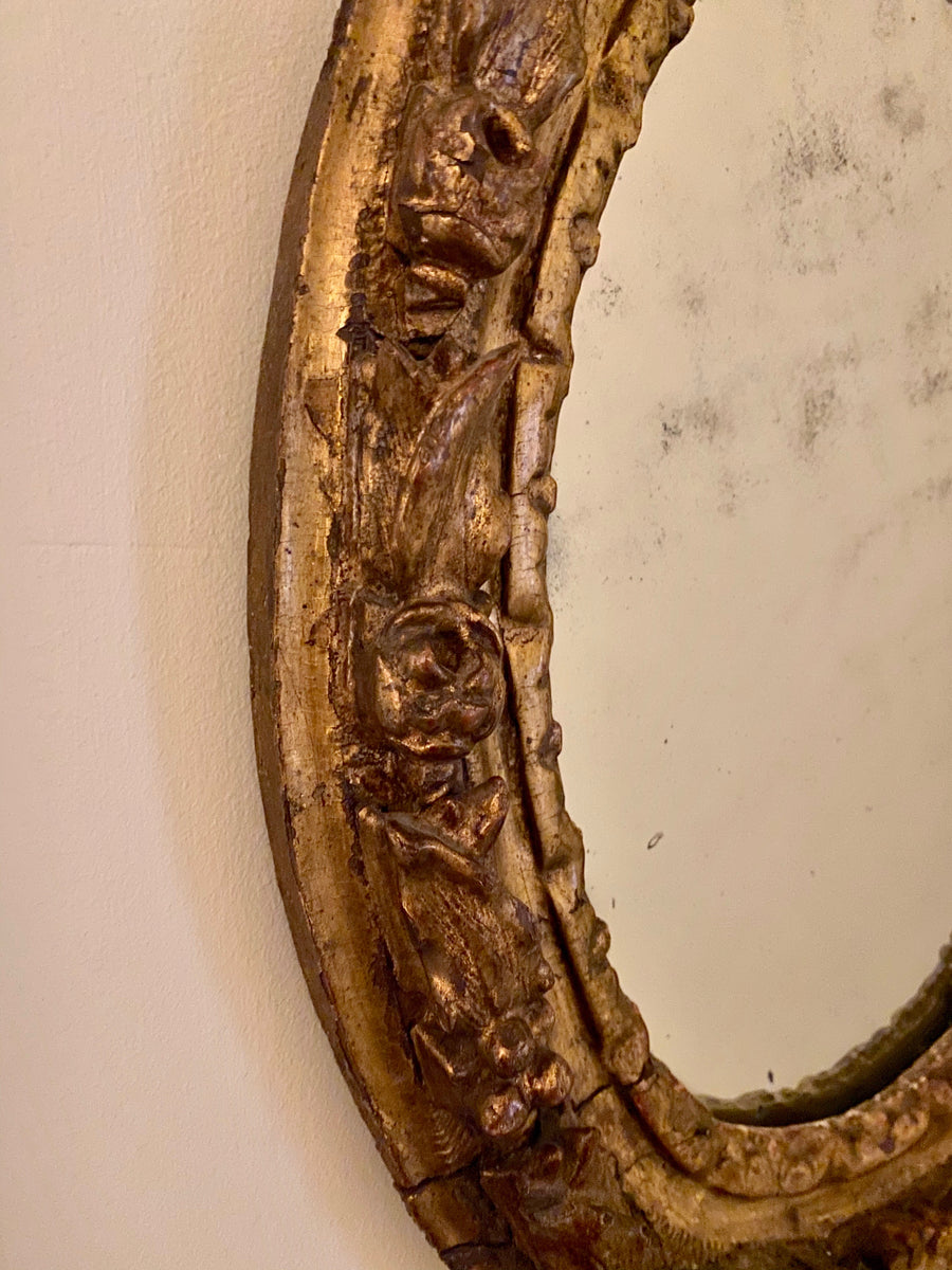 Spanish Colonial Della Robbia Mirror (18th-19th century)