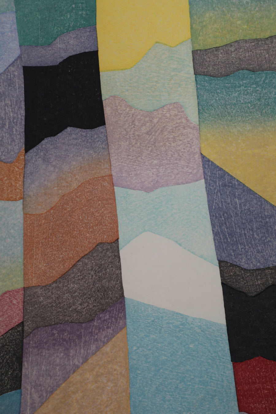 Ansei Uchima, Abstract Woodblock Print (1981)
