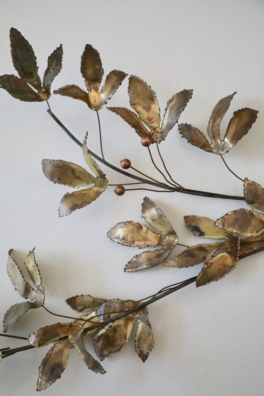 C. Jeré Metal Wall Sculpture of Stylized Branches and Leaves (1969)