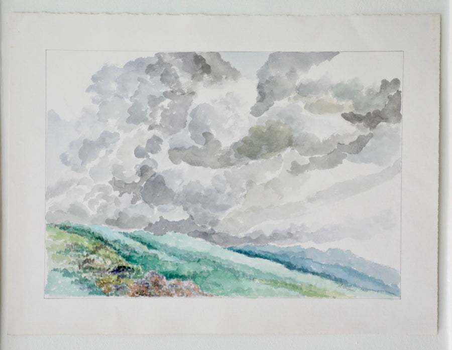 Salvatore Grippi, Watercolor and Pencil Landscape (1990)